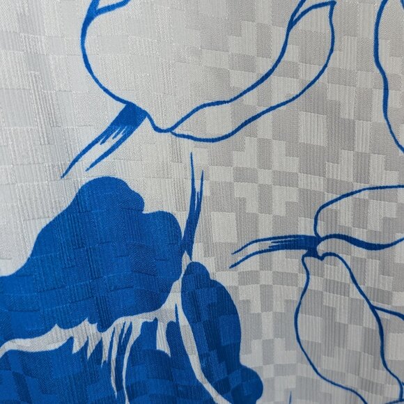 VINTAGE Lady Carol of New York Floral Blue and White Dress String Belt Size 16 - Picture 3 of 9